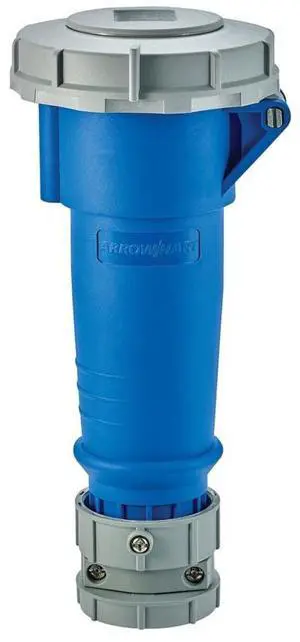 Eaton AH332C6W 32 Amp Pin and Sleeve Connector, IP69K, 240V, Two-pole Three-wire grounding, Female, BLUE