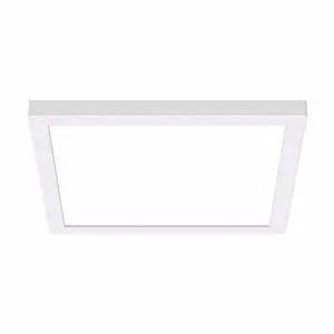 Hubbell Litebox Edge-Lit Surface LED Downlight, 8 inch square, white, Selectable Color Temperature, 1750 lumens,  20 watts, 120-277V, 0-10V Triac Dimming, LBSES-8SQD-RM- CS9-WH
