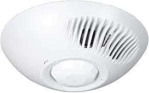 HUBBELL LIGHTING OMNI Line Voltage Ultrasonic and PIR Ceiling Sensor OMNIDT1000BP1277, Off White
