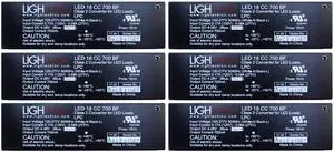 (case of 6) GE 66883  18 watt Output - 120-277 volt Input - Constant Current - TE Dimming - Bottom Feed Wiring - Lightech