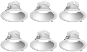 (case of 6) Prescolite LiteBox Standard, 4 inch round LED Downlight, Color Selectable (3500K, 4000K, 5000K), 90+ CRI, 0-10v Dimming, 120-277V, Matte White, LBRST-4RD-M-LSSLCWCS9-WH (case of 6) Prescolite LiteBox Standard, 4 inch round LED Downlight, Color Selectable (3500K, 4000K, 5000K), 90+ CRI, 0-10v Dimming, 120-277V, Matte White, LBRST-4RD-M-LSSLCWCS9-WH