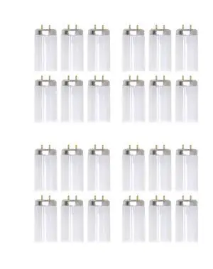 (case of 24) GE 45742 - F17T8/SPX30/ECO Straight 24 inch T8 Fluorescent Tube, 17 watts, 1350 lumens, 3000K Natural White (case of 24) GE 45742 - F17T8/SPX30/ECO Straight 24 inch T8 Fluorescent Tube, 17 watts, 1350 lumens, 3000K Natural White