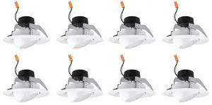 (case of 8) Hubbell LiteBox LBEB4A6L35K9 WH LED Downlight Retrofit Kit, Adjustable Eyeball, 4 inch round, 3500K, 630 lumens, 9.5 watt, Dimmable Directional Downlight (case of 8) Hubbell LiteBox LBEB4A6L35K9 WH LED Downlight Retrofit Kit, Adjustable Eyeball, 4 inch round, 3500K, 630 lumens, 9.5 watt, Dimmable Directional Downlight