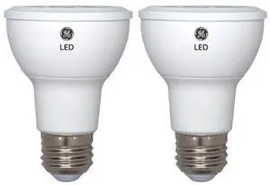 (2 bulbs) GE LED PAR20 Warm White Dimmable Indoor Spotlight, 50-Watt Equivalent, 520 Lumens, 3000K warm white, 7 watt, HD Light exceptional color contrast & boldness (2 bulbs) GE LED PAR20 Warm White Dimmable Indoor Spotlight, 50-Watt Equivalent, 520 Lumens, 3000K warm white, 7 watt, HD Light exceptional color contrast & boldness