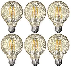 (case of 6) GE Lighting relax LED HD Soft White LED Decorative Crackle Glass G25 Globe, 6 watt, 450 lumen, medium base, Dimmable LED Light bulb (case of 6) GE Lighting relax LED HD Soft White LED Decorative Crackle Glass G25 Globe, 6 watt, 450 lumen, medium base, Dimmable LED Light bulb