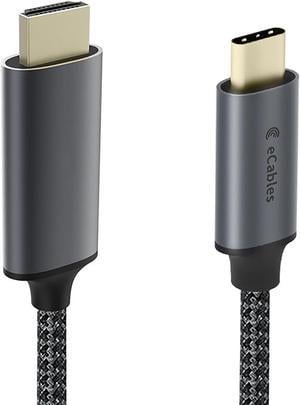 eCables USB-C to HDMI 4K@60HZ Gold Plated, Premium Braided Monitor Cable 6ft