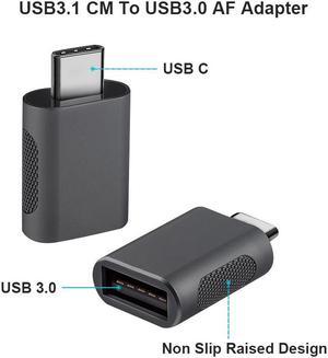 eCables USB-A Female to USB-C Male Adapter (2-Pack)