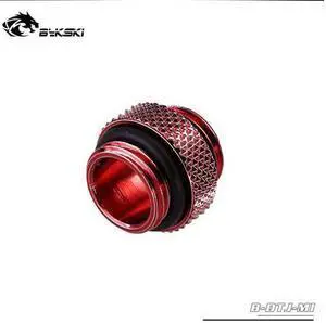 Bykski B-DTJ-MI, Mini Male To Male Fittings, Boutique Diamond Pattern, Multiple Color G1/4 Male To Male Fittings Red