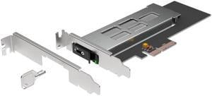 Athena Power SP-M21NVME, High-Speed M.2 NVMe PCIe Adapter Backplane Cage with Full-Height and Low-Profile Brackets