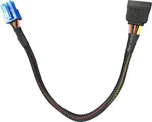 Athena Power CABLE-EPCIE6SATA15250 10 in. Internal Extension 
SATA FEMALE TO PCI FEMALE Power Cable SUPPORT UL & ROHS