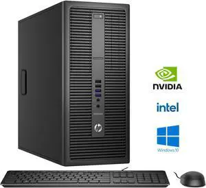 HP EliteDesk 800 G2 Tower Computer PC Intel Core i5-6500 3.20 GHz 16GB DDR4 RAM 512GB SSD NVIDIA GeForce GTX 1650 4GB Windows 10 Pro Wi-Fi with Desktop PC Keyboard & Mouse HAJAAN HC120 HDMI