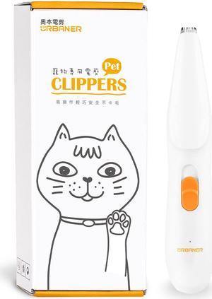 URBANER Pet Electric Trimmer/Clipper for Small Cats, Professional Groomer for Hair Around Paws, Eyes, Ears, Rump, Safe Cordless Rechargeable, MB-021