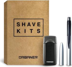 URBANER Men's Gift Set | Electric Shaver + Nose Hair Trimmer Clippers | Made with Japanese High-carbon Steel Blades, MB-970