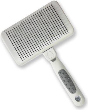 URBANER Self Cleaning Slicker Brush, Dog/Cat, Professional Grooming De-shedding pet supplies, Safe, Gently remove loose Undercoat, Mats & Tangled hair, CT-32
