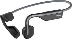 SHOKZ OpenMove - Open-Ear Bluetooth Sport Headphones, Bone Conduction Wireless Earphones, Sweatproof for Running and Workouts, with Sticker Pack, Grey(Renewed)