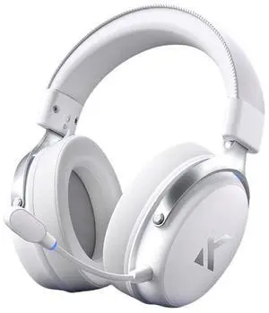 MCHOSE V9 PRO Wireless Gaming Headset 7.1 Surround Sound for PS5 PS4 PC SWITCH TOPSPEED Gaming Headphones, Noise Canceling Mic, 250Hr Battery,Low 15ms Latency, Lightweight, BT 5.3 FPS Games,WHITE