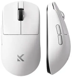 MCHOSE L7 Ultra+ Wireless Gaming Mouse, PAW3950 42K Sensor, Wireless/Wired Dual 8K Polling, 48g Ultra-Light Weight, 2.4GHz RF/BT/Wired Tri-Mode Connection (White)