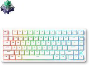 MCHOSE Jet 75 Rapid Trigger Keyboard 75% Percent, Hall Effect Gaming Keyboard, Wired RGB Custom Mechanical Keyboards with Magnetic Switch, PBT Keycaps, White