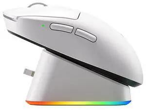 MCHOSE A7 V2 Ultra+ Wireless Gaming Mouse, Three Connection Modes, 59 grams, PAW3950 TI 42K DPI Sensor, Dual Polling 8K Wired/Wireless, with Magnetic Wireless Charging Base