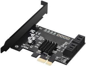 PCIe SATA Card 4 Ports,6 Gbps SATA 3.0 PCIe Card,PCIe to SATA Controller Expansion Card,SATA 3.0 Non-Raid,Can be Use as System Boot Disk,Support SSD/HDD Hard Disk