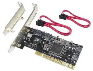 4 Ports PCI SATA Raid Controller Internal Expansion Card with 2 Sata Cables PCI to SATA Adapter Converter for Desktop PC Support HDD SSD 4 Ports PCI SATA Raid Controller Internal Expansion Card with 2 Sata Cables PCI to SATA Adapter Converter for Desktop PC Support HDD SSD
