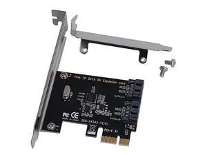 Mining Card High Speed PCIe PCI Express to 6G SATA3.0 2 Port SATA III 6G Controller Expansion Card Adapter With High/Low Profile Bracket Mining Card High Speed PCIe PCI Express to 6G SATA3.0 2 Port SATA III 6G Controller Expansion Card Adapter With High/Low Profile Bracket