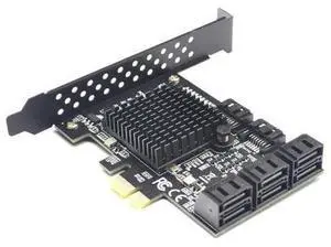 SATA III 8 Ports Controller Card 2.0 x1 SATA 6G Expansion Card with Low Profile Bracket Support Win10 8 SATA Card SATA III 8 Ports Controller Card 2.0 x1 SATA 6G Expansion Card with Low Profile Bracket Support Win10 8 SATA Card