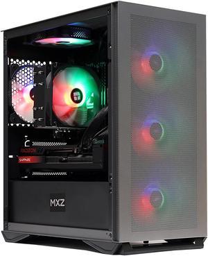  MXZ Gaming PC Desktop Computer, AMD Ryzen 5 5500, RX7600,16GB  DDR4, NVME 500G SSD, 6RGB Fans, Win 11 Pro Ready, Gamer Desktop Computer(R5  5500