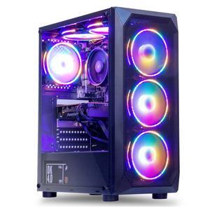 MXZ Gaming PC Computer AMD Ryzen 5 5500 3.6GHz, GTX1660S,16GB(8G*2) DDR4 3200,NVME 500GB SSD, 6RGB Fans, WIFI & Win 11 Pro Ready, Gamer Desktop Computer (R5 5500| GTX1660S)