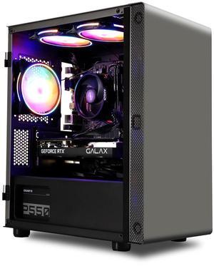 MXZ Gaming PC Computer AMD Ryzen 5 5600 3.6GHz,RX7650GRE, 16GB(8G*2) DDR4, NVME 1T SSD, 6RGB Fans, WIFI & Win 11 Pro Ready, Gamer Desktop Computer,(R5 5600|RX 7650 GRE)