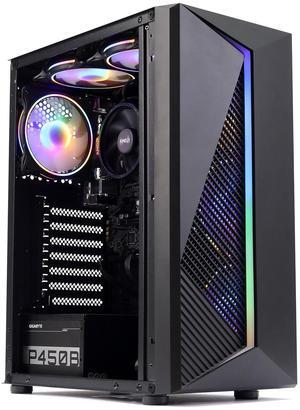 MXZ Gaming PC Desktop Computer, AMD Ryzen 5 5600G 3.6GHz, AMD Radeon RX Vega 7 Graphics,16GB DDR4, NVME 1TB SSD, 6RGB Fans, Win 11 Pro Ready, Gamer Desktop Computer (R5 5600G)