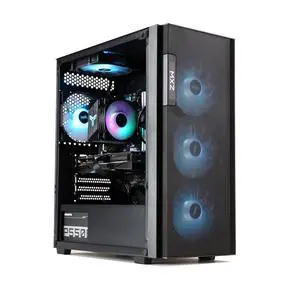 MXZ AMD Ryzen 5 5600X , GeForce RTX 5060, Gaming PC ,16GB DDR4,M.2 SSD 1 T, B450, 6RGB Fans,Windows 11 Pro , Gamer Desktop Computer(R5 5600X| RTX5060)
