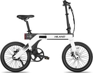 HILAND Adults Electric Folding Bike Magnesium Belt Drive E-bike, 20 MPH 20 inch 250W Inter Rotor Motor 10Ah Battery, Urban Ultra-Light Foldable Ebike for Women
