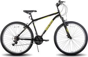Hiland 26 27.5 Inch Mountain Bike, Men's Women's MTB with 21 Speeds, High-Tensile Steel Frame, V Brake, Hardtail Bicycle for Adults