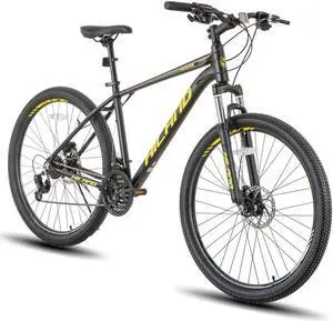 Hiland Mountain Bike 27 Speeds, Lock-Out Suspension Fork, Aluminum Frame, Hydraulic Disc-Brake, 27.5 inch Wheel, Grey MTB for Men and Women Hiland Mountain Bike 27 Speeds, Lock-Out Suspension Fork, Aluminum Frame, Hydraulic Disc-Brake, 27.5 inch Wheel, Grey MTB for Men and Women