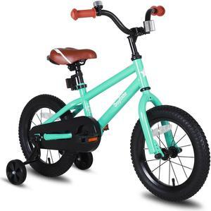 JOYSTAR Totem Kids Bike for 2-9 Years Old Boys Girls, BMX Style Kid Bicycles 12 14 16 18 Inch with Training Wheels, 18 Inch Children Bikes with Kickstand and Handbrake 12" Green