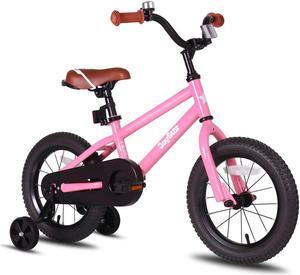 JOYSTAR Totem Kids Bike for 2-9 Years Old Boys Girls, BMX Style Kid Bicycles 12 14 16 18 Inch with Training Wheels, 18 Inch Children Bikes with Kickstand and Handbrake 12" Pink