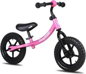 JOYSTAR 12 Inch Balance Bike for 18months, 2, 3, 4, and 5 Years Old Boys and Girls - Lightweight Toddler Bike with Adjustable Handlebar and Seat - No Pedal Bikes for Kids Birthday Gift 12" Pink