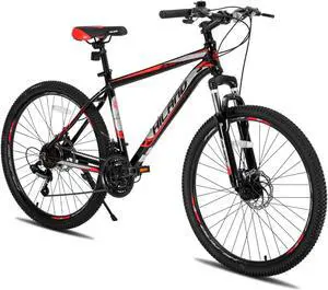 HILAND Mountain Bike, 3/6/Multi-Spokes, 21 Speeds Drivetrain, Aluminum Frame 26 Inch Wheels, Disc-Brake Bike for Men Women Men's MTB Bicycle