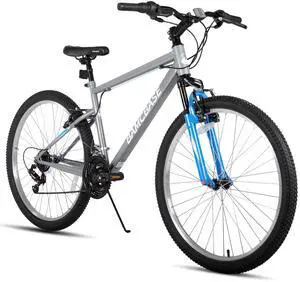 HILAND 26 27 Inch Mountain Bike with 18-Speed for Men Women, High Carbon Steel Frame, Hardtail MTB Bicycle for Adults