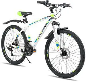 HILAND Mountain Bike, 3/6/Multi-Spokes, 21 Speeds Drivetrain, Aluminum Frame 26 Inch Wheels, Disc-Brake Bike for Men Women Men's MTB Bicycle spoked wheel White HILAND Mountain Bike, 3/6/Multi-Spokes, 21 Speeds Drivetrain, Aluminum Frame 26 Inch Wheels, Disc-Brake Bike for Men Women Men's MTB Bicycle spoked wheel White
