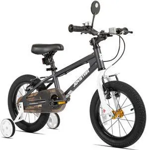 JOYSTAR Lomand 14 Kids Bike with Training Wheels, Dual V-Brake Kids Bicycle for Toddlers Boys Girls Ages 3-5, Gray JOYSTAR Lomand 14 Kids Bike with Training Wheels, Dual V-Brake Kids Bicycle for Toddlers Boys Girls Ages 3-5, Gray