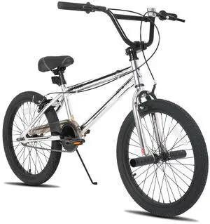 JOYSTAR 24 Inch Kids BMX Bike for Boys Girls Ages 7-12, Freestyle Bicycle for Beginner Level Riders with 2 Pegs, Silver 24" JOYSTAR 24 Inch Kids BMX Bike for Boys Girls Ages 7-12, Freestyle Bicycle for Beginner Level Riders with 2 Pegs, Silver 24"
