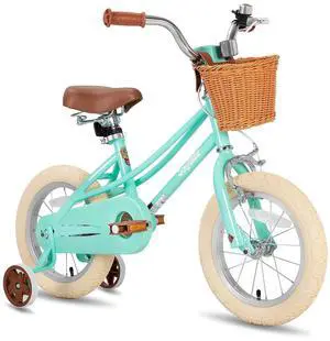 JOYSTAR 12 Inch Kids Bike with Training Wheels & Basket, Children's Bike for 4-7 Years Old Boys Girls, Green 12" JOYSTAR 12 Inch Kids Bike with Training Wheels & Basket, Children's Bike for 4-7 Years Old Boys Girls, Green 12"