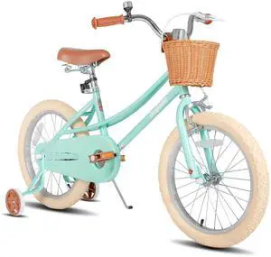 JOYSTAR 18 Inch Kids Bike with Training Wheels & Basket, Children's Bike for 4-7 Years Old Boys Girls, Green 18" JOYSTAR 18 Inch Kids Bike with Training Wheels & Basket, Children's Bike for 4-7 Years Old Boys Girls, Green 18"
