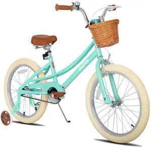 JOYSTAR 20 Inch Kids Bike with Training Wheels & Basket, Children's Bike for 4-7 Years Old Boys Girls, Green 20" JOYSTAR 20 Inch Kids Bike with Training Wheels & Basket, Children's Bike for 4-7 Years Old Boys Girls, Green 20"
