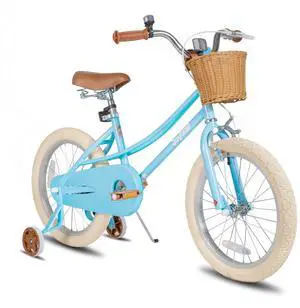 JOYSTAR 18 Inch Kids Bike with Training Wheels & Basket, Children's Bike for 4-7 Years Old Boys Girls, Blue 18" JOYSTAR 18 Inch Kids Bike with Training Wheels & Basket, Children's Bike for 4-7 Years Old Boys Girls, Blue 18"