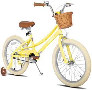 JOYSTAR 20 Inch Kids Bike with Training Wheels & Basket, Children's Bike for 4-7 Years Old Boys Girls, Yellow 20" JOYSTAR 20 Inch Kids Bike with Training Wheels & Basket, Children's Bike for 4-7 Years Old Boys Girls, Yellow 20"