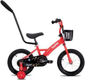 JOYSTAR Voyager 10" Kids Bike for Boy Girl Ages 1-3, Training Wheels & Detachable Parent Push Handle, Children Bike Red Red 14 Inch JOYSTAR Voyager 10" Kids Bike for Boy Girl Ages 1-3, Training Wheels & Detachable Parent Push Handle, Children Bike Red Red 14 Inch