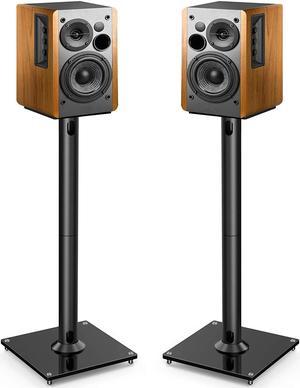 Universal Floor Speaker Stands (1 Pair) - 28 Inch Height for Surround Sound, Klipsch, Sony, Edifier, Yamaha, Polk & Other Bookshelf Speakers Weighing up to 22lbs